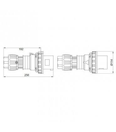 Gewiss mobiler Stecker 3P+N+E 63A IP67 rot 380V GW61053H