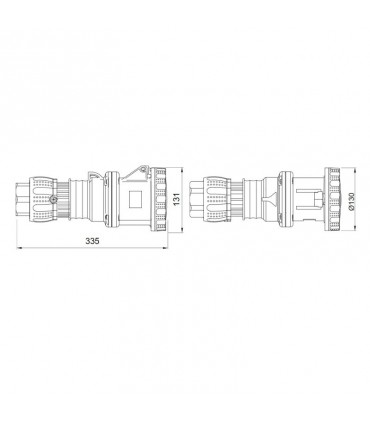 Gewiss mobile Steckdose 3P+N+E 125A IP67 rot 380V GW62061H