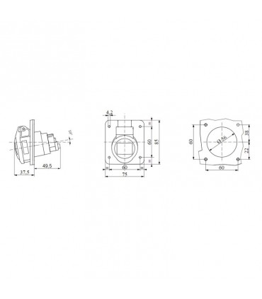 Gewiss Unterputzdose 2P+E 16A IP44 blau 220V GW62205H