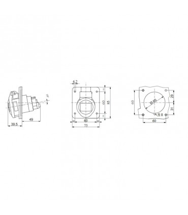 Gewiss Unterputzdose 3P+N+E 16A IP44 rot 380V GW62210H
