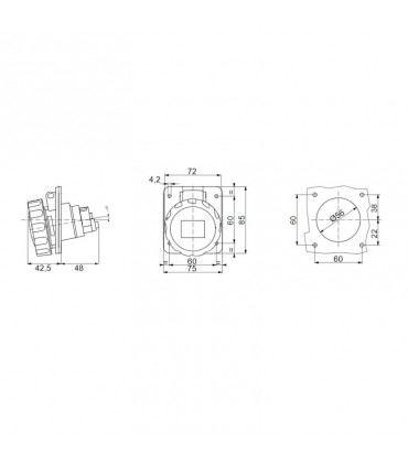 Gewiss Unterputzdose 2P+E IP67 blau 220V GW62227H