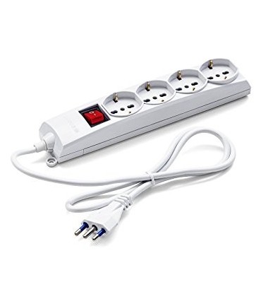 Universale Steckerleiste für 4 Steckdosen mit Schalter