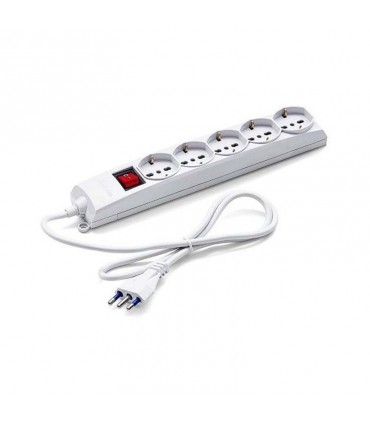 Universalsteckdosenleiste für 5 Steckdosen mit Schalter