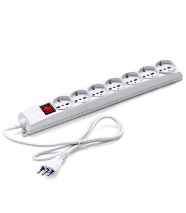 Master Steckdosenleiste 7-fach und Schuko mit Schalter 72790