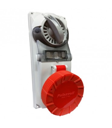 Palazzoli CEE-Industriesteckdose mit Verriegelung 3P+E 32A 400V IP67-Sicherung