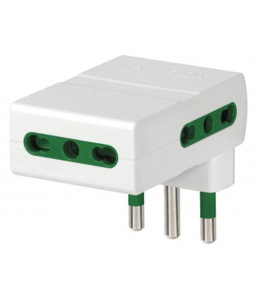 Vimar Stecker und Steckdosen Adapter 3 Steckdosen weiß RI.00311.B