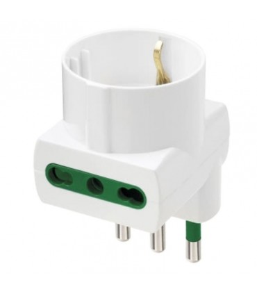 Vimar Stecker und Steckdosen Adapter 3 Steckdosen weiß RI.00312.B