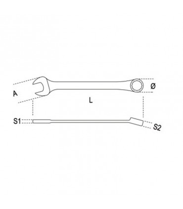 Beta Kombi-Gabelschlüssel mit Gelenkratsche 001420210