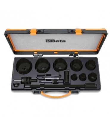 Beta Sortiment von Lochsägen und Zubehör für Elektriker im Metallkasten 004500313