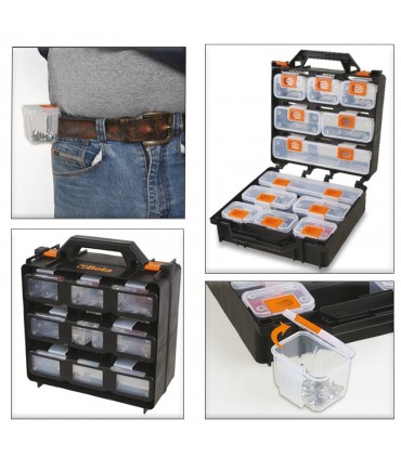 Beta Werkzeugkoffer mit 12 ausziehbaren Behältern, leer 020800000