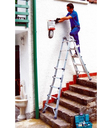 Maßstab Frigerio in sektion teleskop verstärkt, höhe max 3,91 meter 1970/16