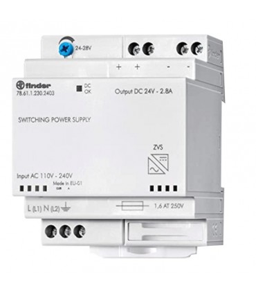 Finder Schaltnetzteil 24VDC 60W 2,5A modular 786112302403