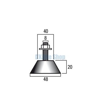 Vibrationsdämpfer SG-40 M8 4*70kg
