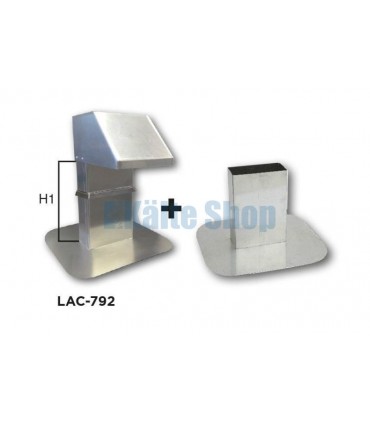 Dachdurchführung Alu mit höhenverstellbaren Unterbau 125x250mm H＝600mm