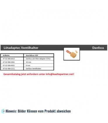 Filteradapter für Expansionsventile Danfoss T/TE2