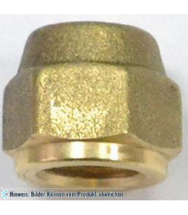 Bördelmutter / Überwurfmutter Gewinde 1/4"SAE Lochgröße 6 mm WIGAM NS4-4/6, 10 Stk