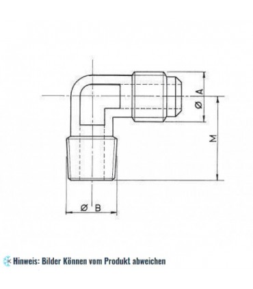 Winkelstück 1/2"SAE x 3/8"NPT WIGAM E1-8C