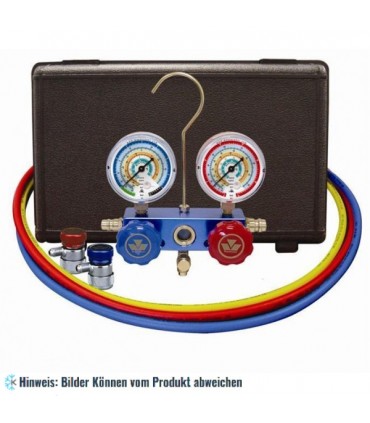 2-Wege Monteurhilfe 1/4Auto A/C 63cm+Füllschläuche 3-180cm+Kupplungen