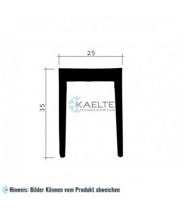Gummidichtung schwarz 1m (25x35)
