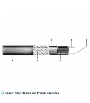 Selbstregelnder Heizband Doppel-Isoliermantel 38 Watt/m 1m