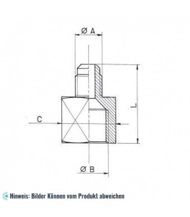 Reduziernippel 5/8' SAE innen x 1/2' SAE außen WIGAM UR3-810, 1 Stk