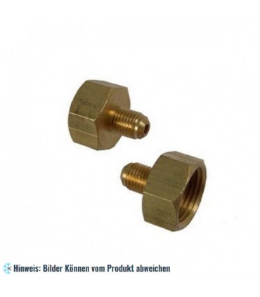 Flaschenadapter für Flaschenventil 1/4"SAE, einschließlich Dichtung