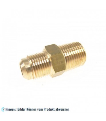 Messing Reduziernippel - 180° - 1/2" SAE x 1/2" NPT