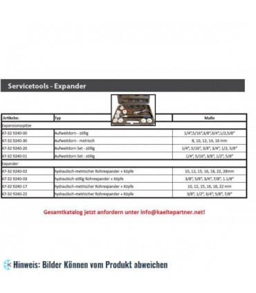 Rohrexpander mechanisch + Köpfe 10, 12, 15, 16, 18, 22 mm