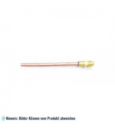 Serviceventil mit Kupferrohr vollständig mit Kern und Schutzkappe 1/4"C x 6 mmWIGAM 512/50