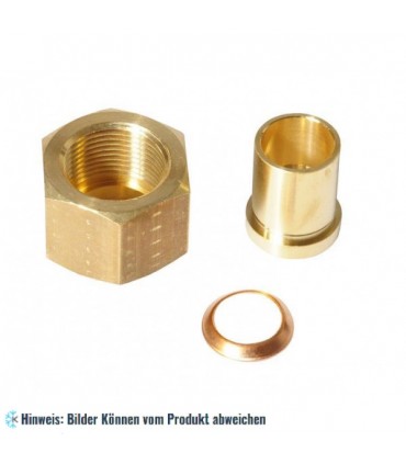 Messingadapter mit Mutter 3/4" SAE x 18 mm ODS