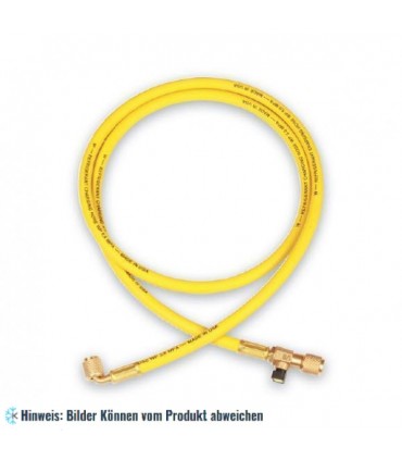 Füllschlauch "GY" 90cm mit Absperrventil, Anschlüsse gerade x 90° WIGAM V/GYSL/5-5/36