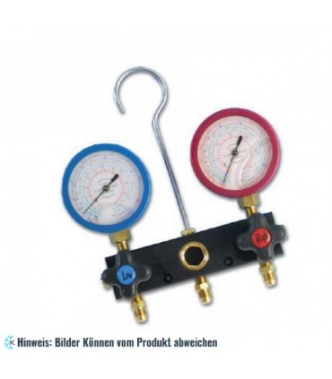 2-Wege Monteurhilfe mit ölgefüllten Druckmesser Ø60 Klasse 1-Blondelle WIGAM PF2BL60/A6/4/K1