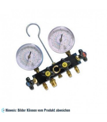 4-Wege Monteurhilfe mit Druckmesser Ø80 Klasse 1.6 "Pulse-Free" WIGAM PW4MS80/A4/5/K1