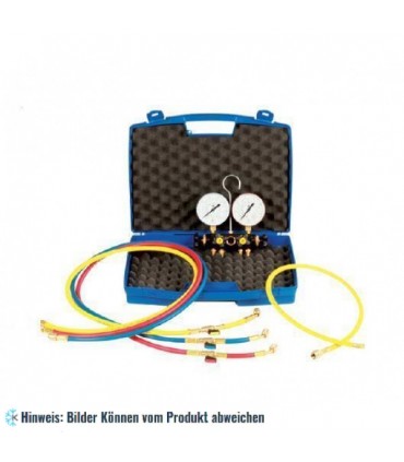 4-Wege Monteurhilfe mit "Pulse free" Druckmesser Ø80 Klasse 1.6 WIGAM K-W4PFA4-5-GYSA56V4