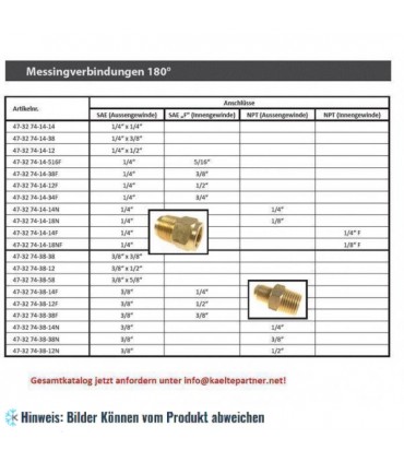 Doppelnippel (Verbindungsnippel) - 180° - 1/4 x 1/4 F