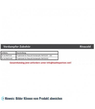 Abtropfschale RM70-M2 für Verdampfer Rivacold RM70/420