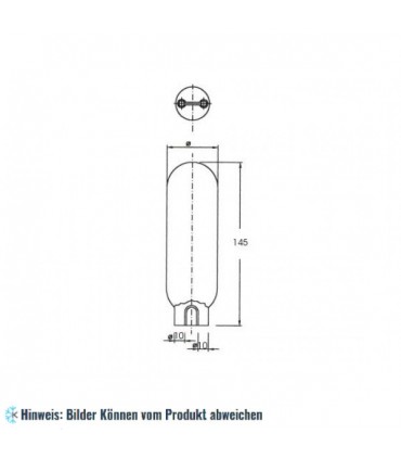 Sammler DE.NA, 24 x 145 mm, Anschluss 10 x 10 mm