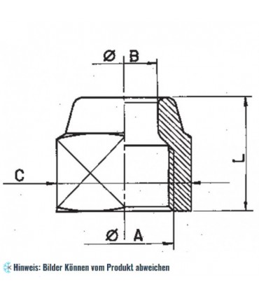 Bördelmutter / Überwurfmutter Gewinde 3/4"SAE Lochgröße 16 mm ITE NRS4-3/4x16mm