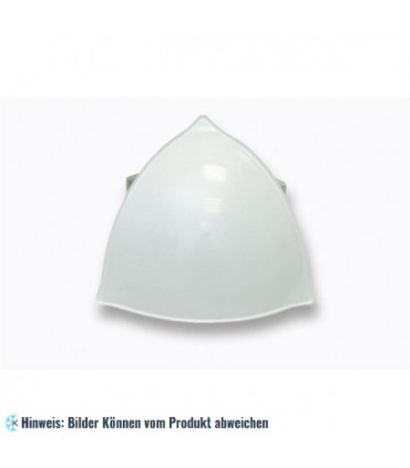 PVC Muschelform fur abgerundete Ecken - großes Modell- RAL 9002