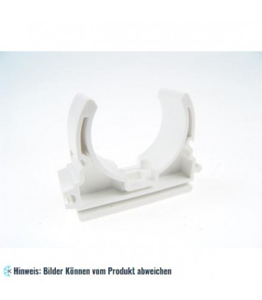 Schelle 35 mit Steigbügel weiß für Kupferrohre