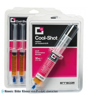 Cool Shot Leistungsverstärker 12 ml 6-Kartuschen Packung mit 1/4" & 5/16" SAE Adapter für KFZ Kälte- und Klimaanlagen