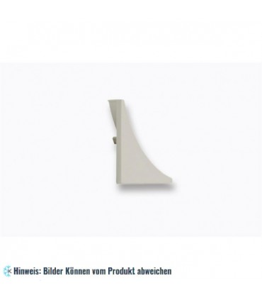 PVC Endkappe für kleine abgerundete Ecke - RAL 9002