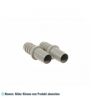 Ablaufschlauch Kupplung 21 x 21 mm, Doppeltülle, Kunststoff