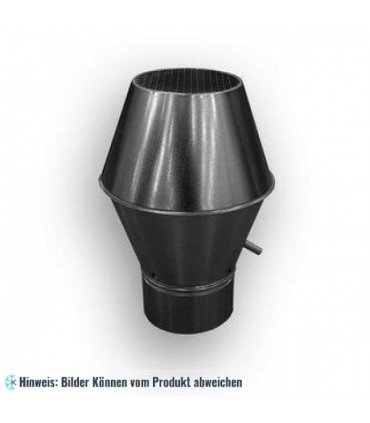 Deflektorhaube rund mit Drahtgitter NW100-315 mm