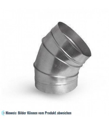 Bogen Winkel 45° NW 315 Wickelfalzrohr