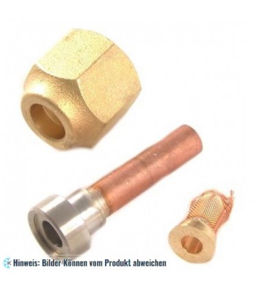 Lötadapter Danfoss, 6mm ODF (ohne Düse) mit Filter für T2 / TE2 Expansionsventile