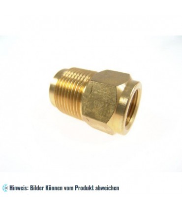 Messing Reduziernippel - 180° - 3/4" SAE x 1/2" SAE-F