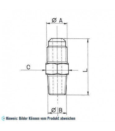 Verbindungsnippel 3/8SAE x 1/8NPT WIGAM U1-6A (24F6)