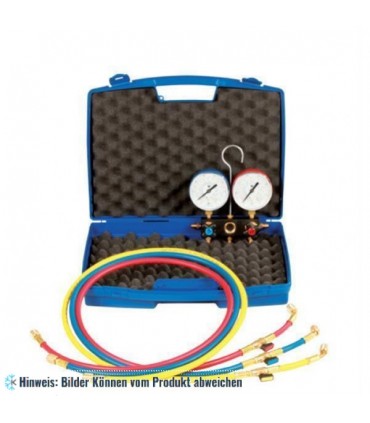 2-Wege Monteurhilfe mit "Pulse free" Druckmesser Ø80 Klasse 1.6 WIGAM K-F2PFA4-5-GYSA56V4