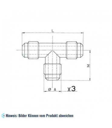 T-Stück 5/8"SAE WIGAM T2-10